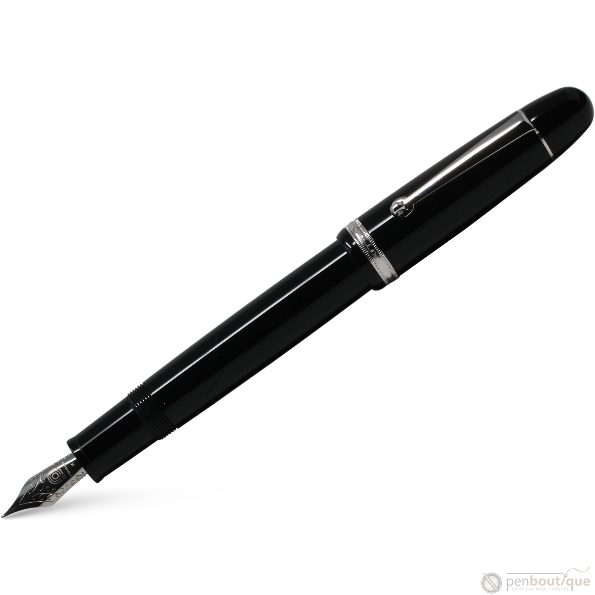 Penlux Masterpiece Grande Fountain Pen - Black-Pen Boutique Ltd