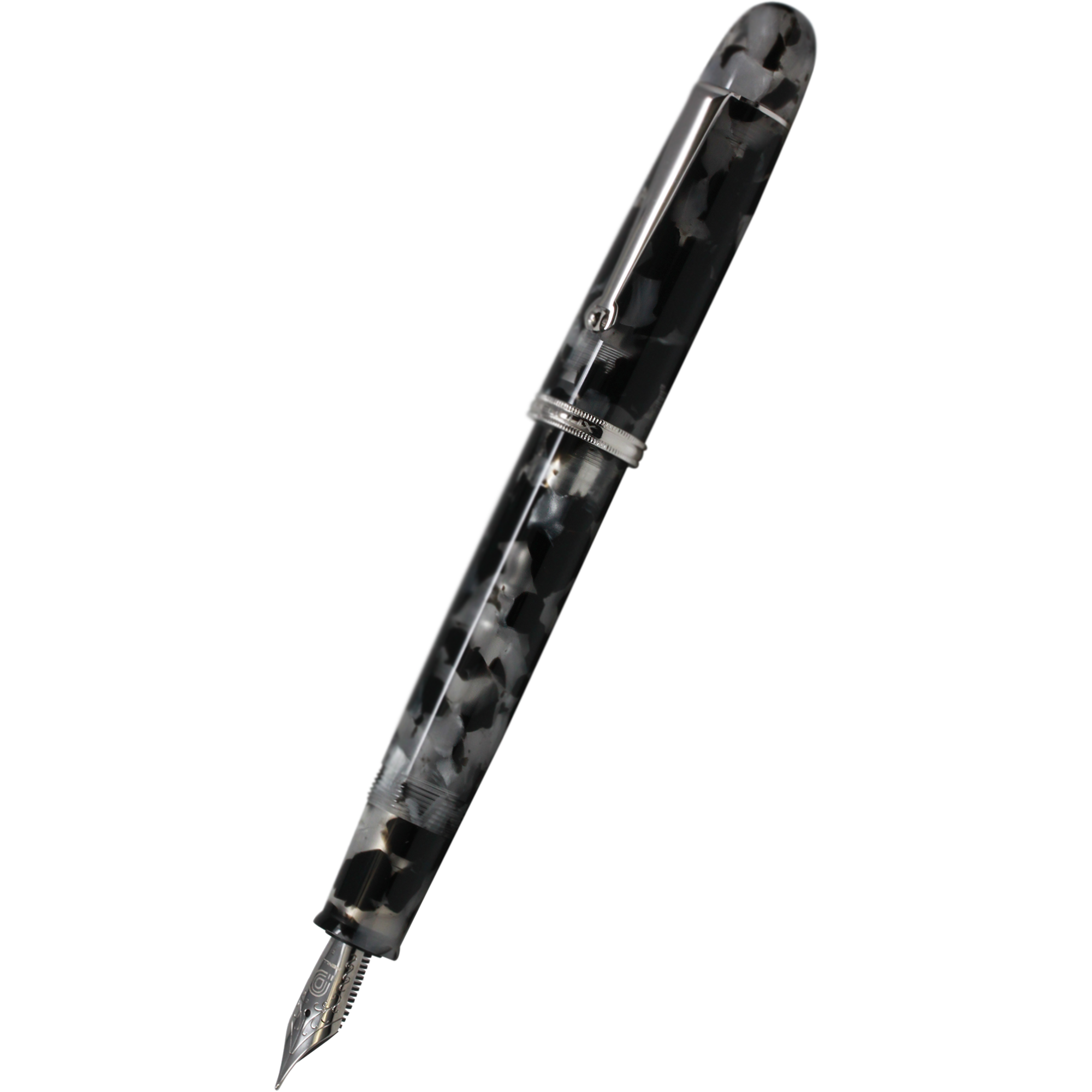 Penlux Masterpiece Grande Fountain Pen - Koi - Black & White-Pen Boutique Ltd