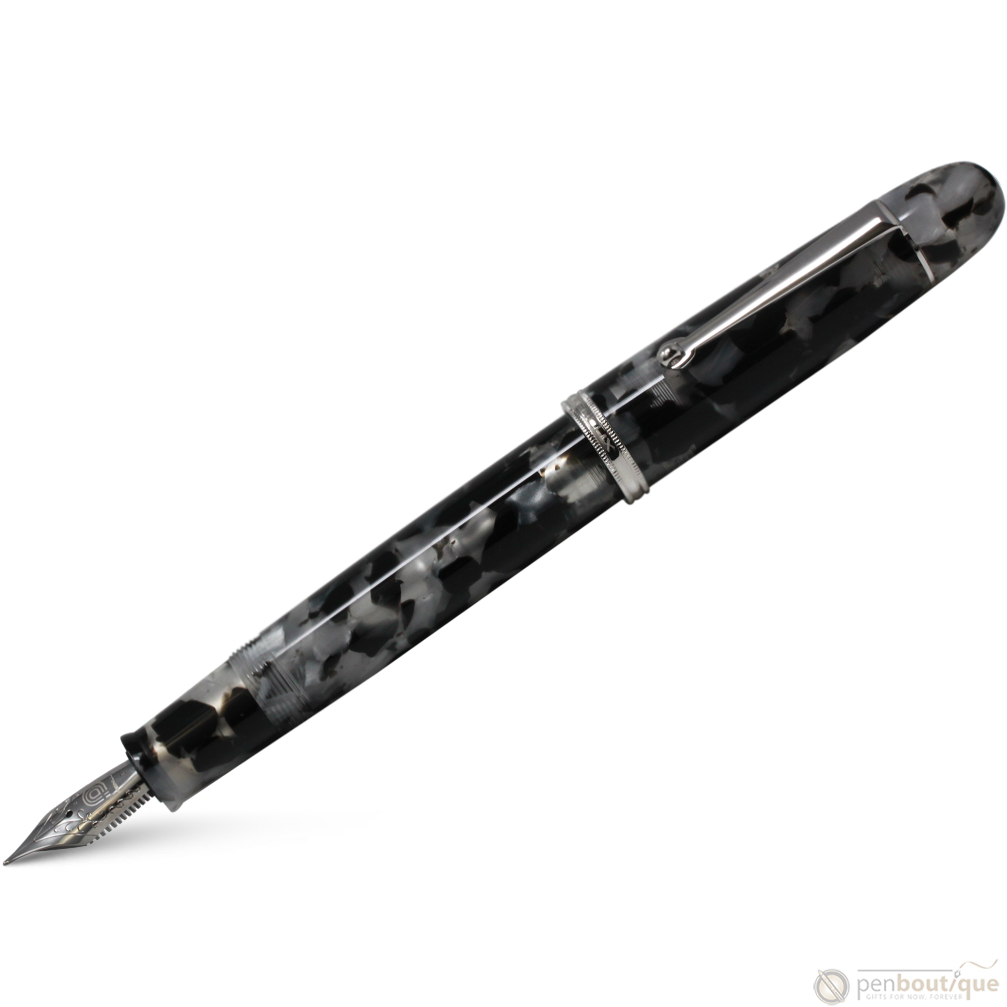 Penlux Masterpiece Grande Fountain Pen - Koi - Black & White-Pen Boutique Ltd
