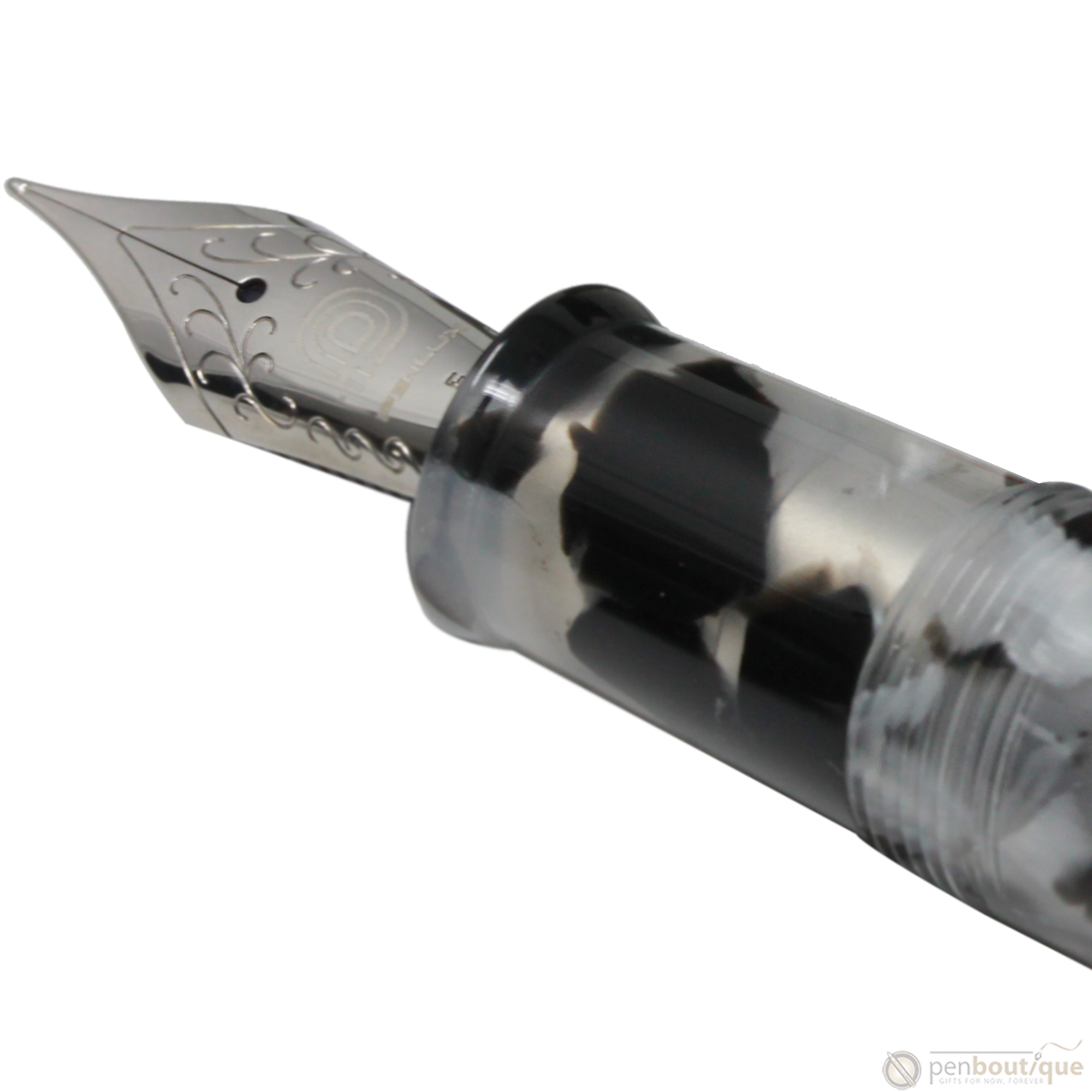 Penlux Masterpiece Grande Fountain Pen - Koi - Black & White-Pen Boutique Ltd