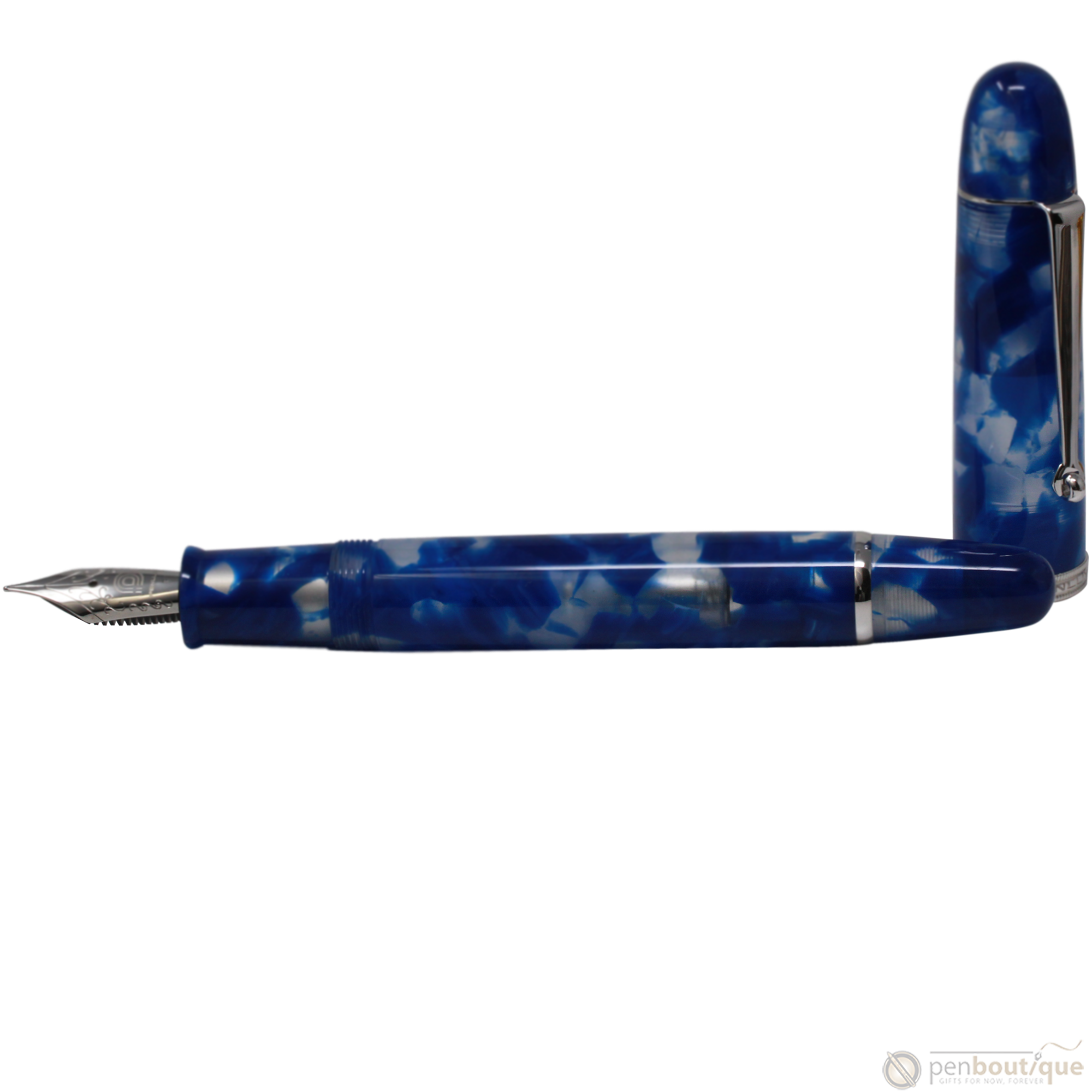 Penlux Masterpiece Grande Fountain Pen - Koi - Blue & White-Pen Boutique Ltd