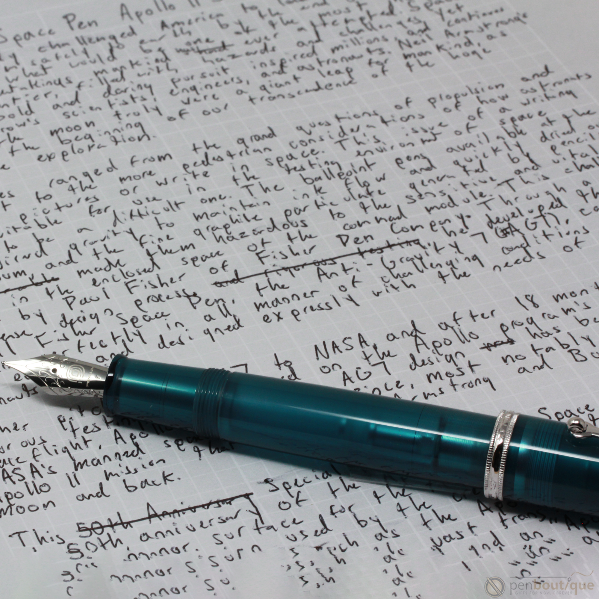 Penlux Masterpiece Grande Fountain Pen - Deep Sea-Pen Boutique Ltd