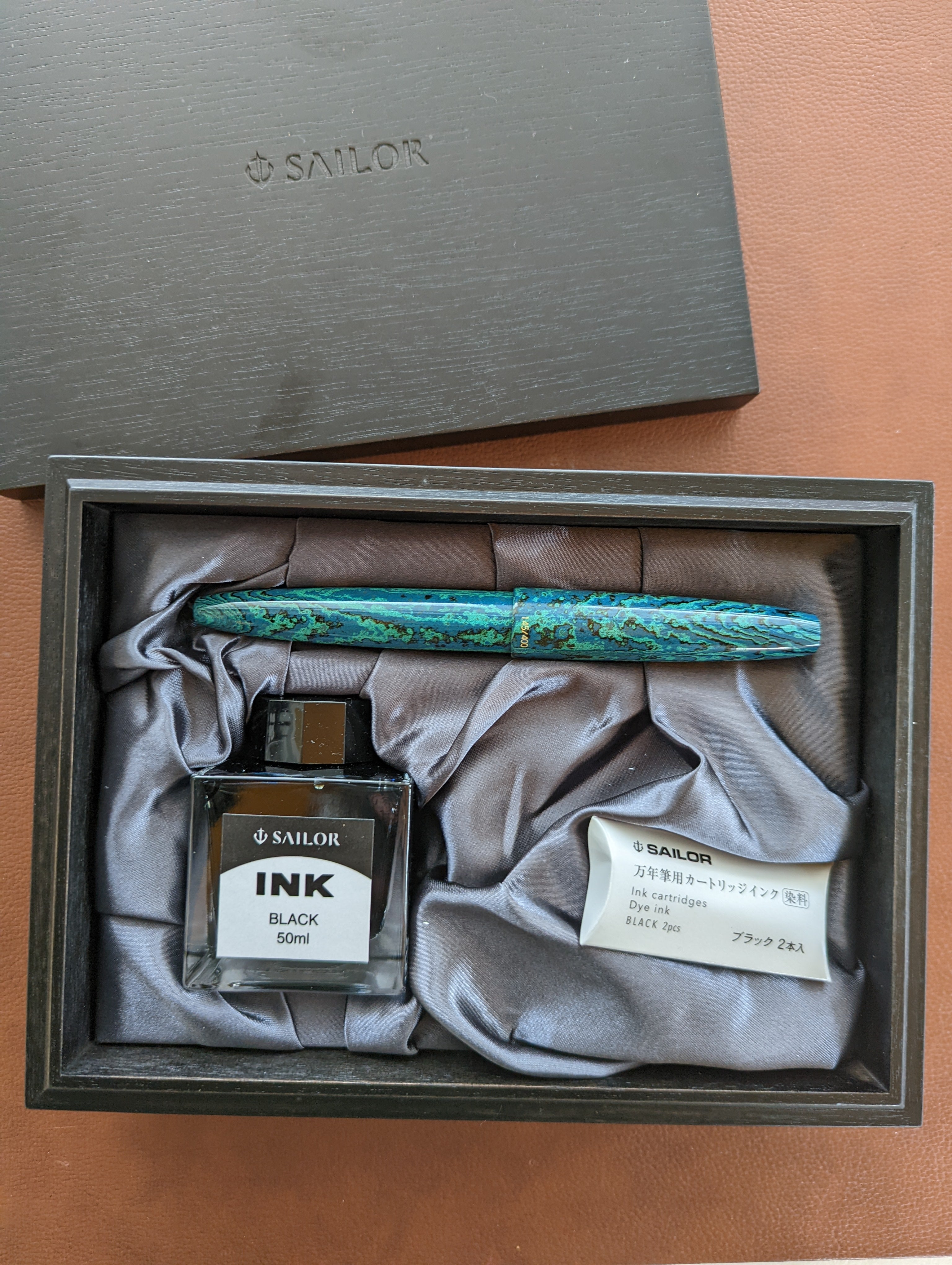Sailor Fountain Pen - Naginata Togi - Green Echo ( RYOKKYO ) - Gold Trim - Bespoke Dealer Exclusive - Pen Boutique Ltd