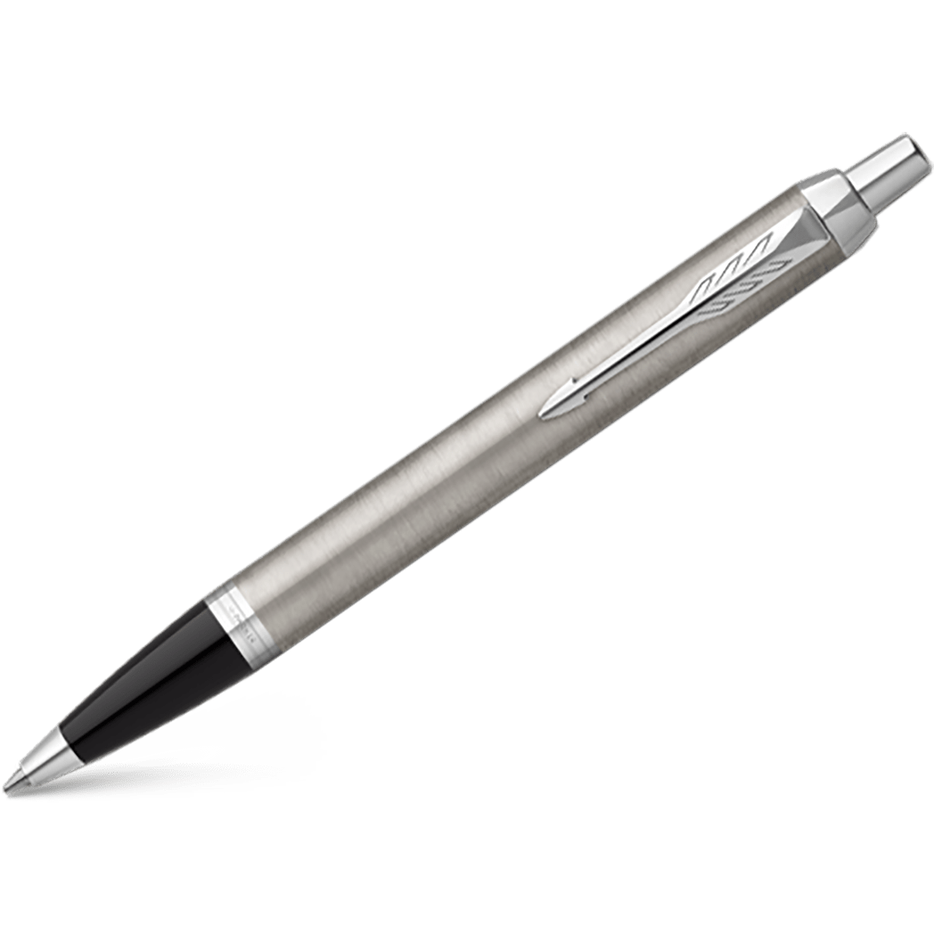 Parker IM Ballpoint Pen - Stainless Steel - Chrome Trim - Pen Boutique Ltd