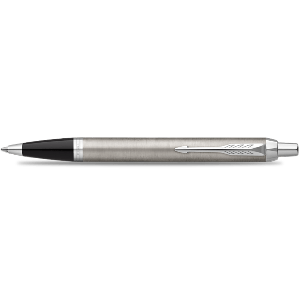 Parker IM Ballpoint Pen - Stainless Steel - Chrome Trim - Pen Boutique Ltd
