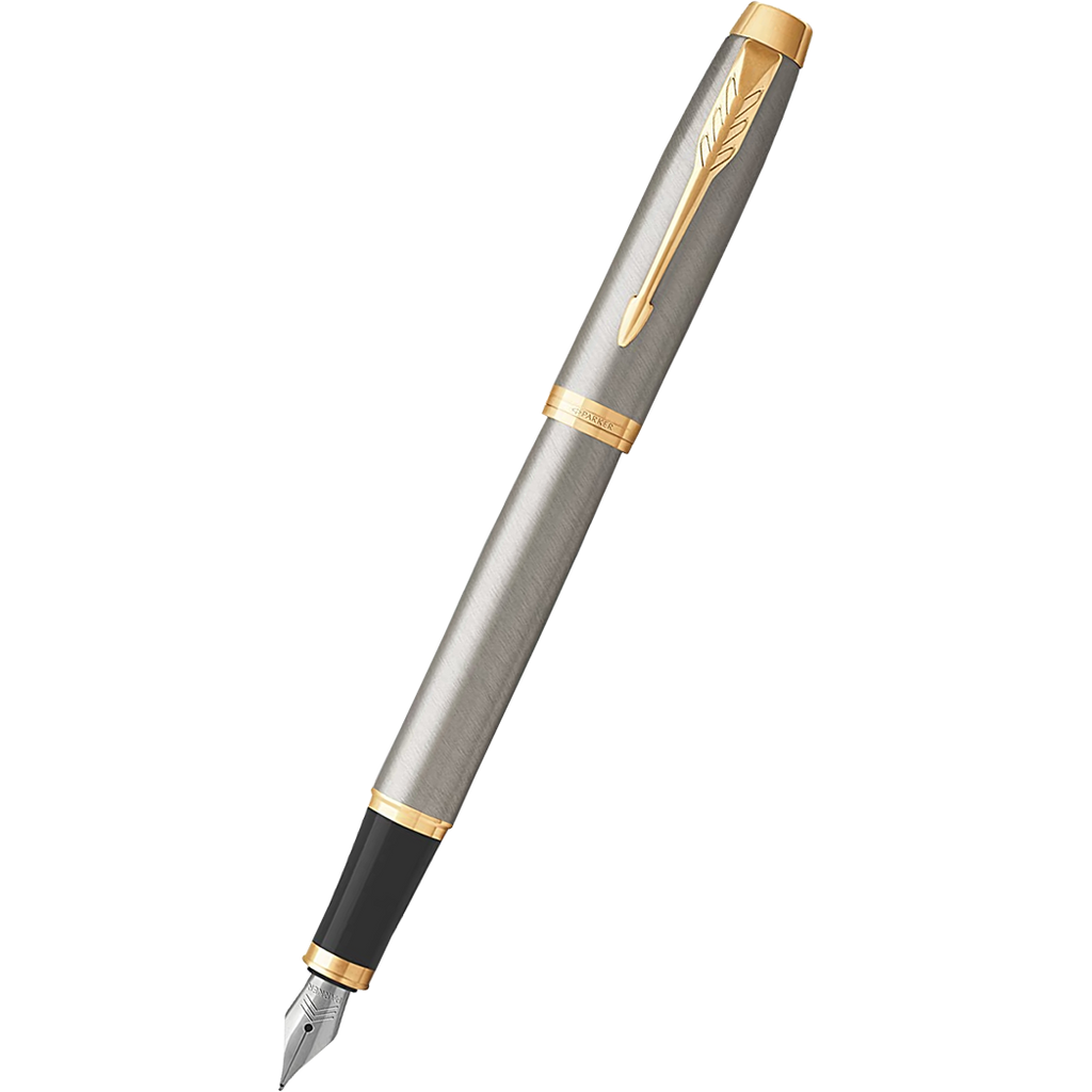 Parker IM Brushed Metal with Gold Trim Fountain Pen-Pen Boutique Ltd