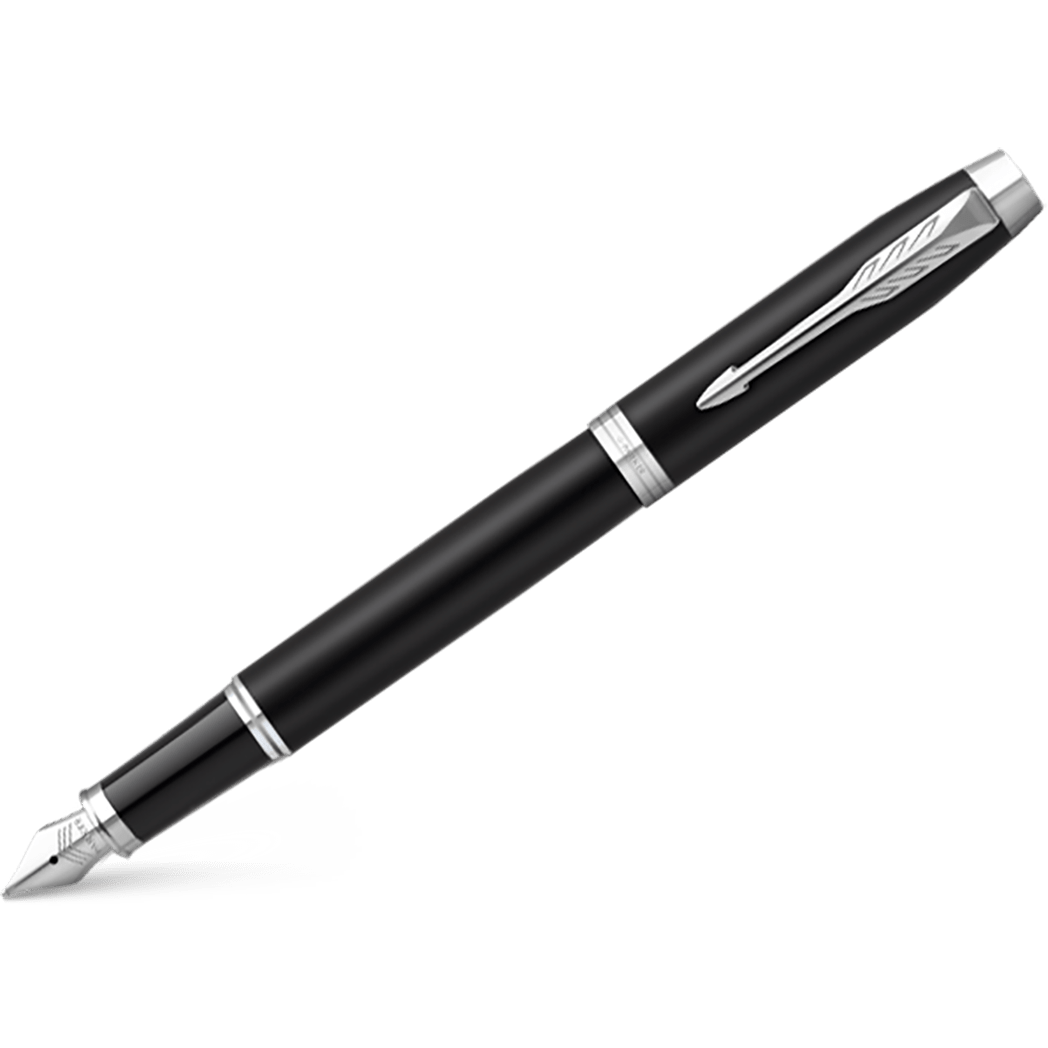 Parker IM Fountain Pen - Black - Chrome Trim - Pen Boutique Ltd