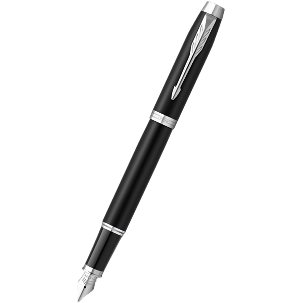 Parker IM Fountain Pen - Black - Chrome Trim - Pen Boutique Ltd