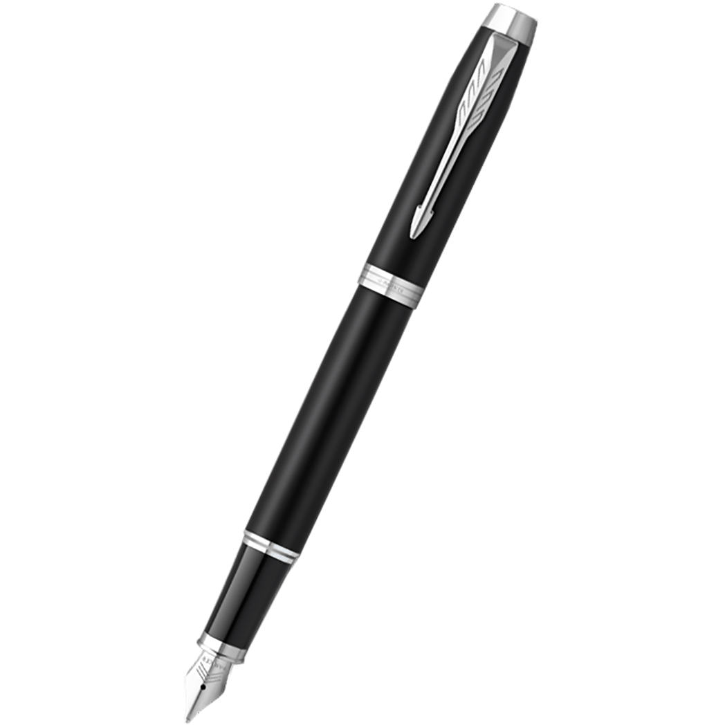 Parker IM Fountain Pen - Black - Chrome Trim - Pen Boutique Ltd