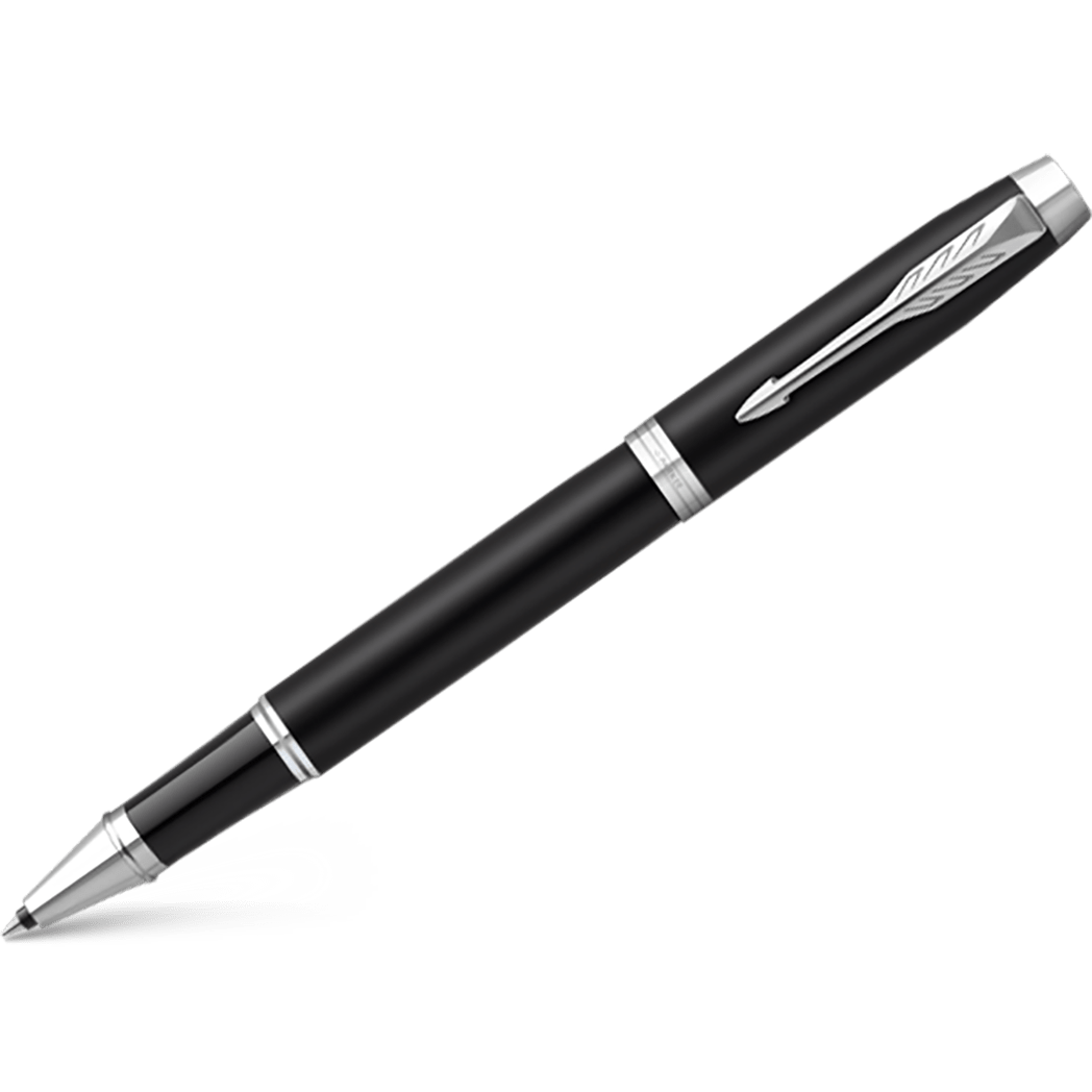 Parker IM Rollerball Pen - Black - Chrome Trim - Pen Boutique Ltd