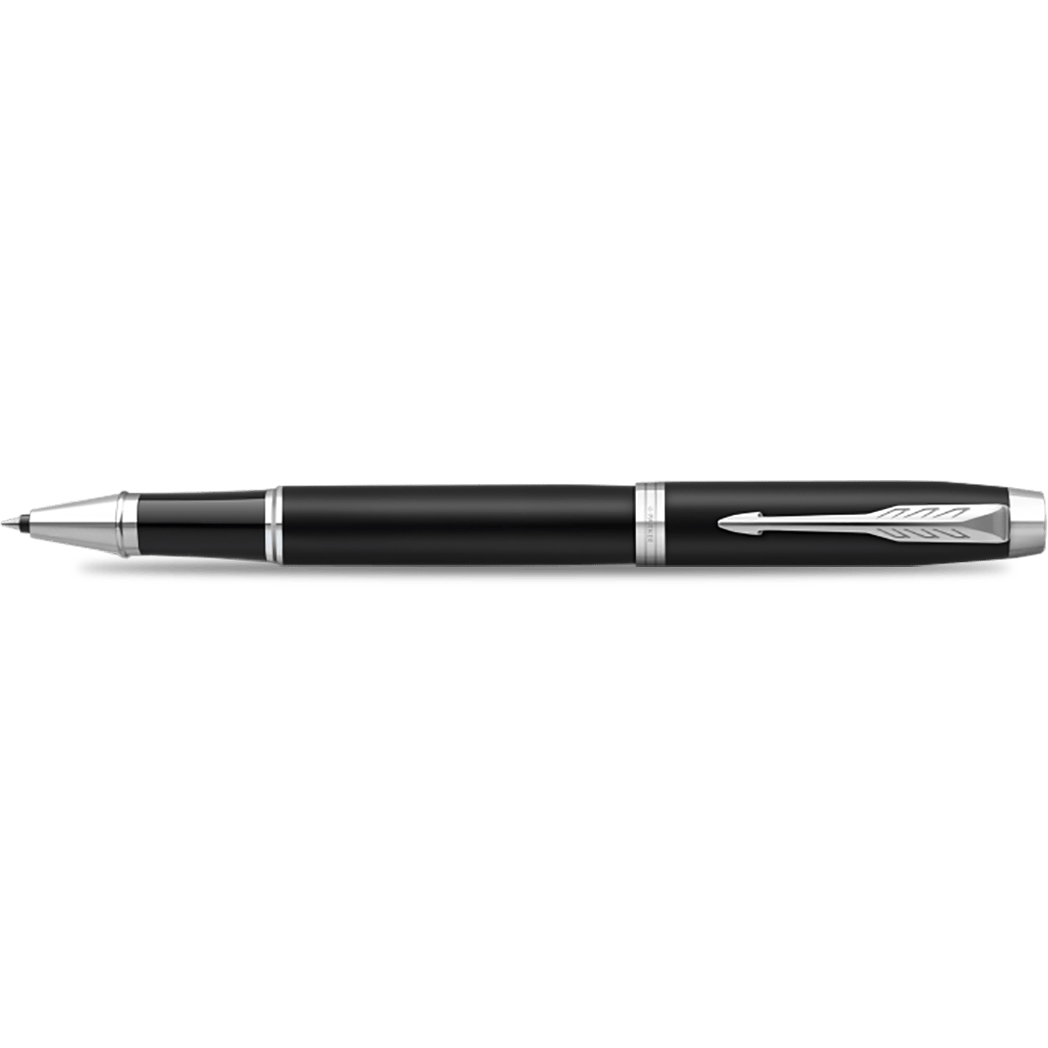 Parker IM Rollerball Pen - Black - Chrome Trim - Pen Boutique Ltd