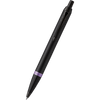 Parker IM Ballpoint Pen - Satin Black - Amethyst Purple Ring - Pen Boutique Ltd