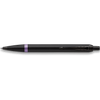 Parker IM Ballpoint Pen - Satin Black - Amethyst Purple Ring - Pen Boutique Ltd