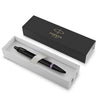 Parker IM Ballpoint Pen - Satin Black - Amethyst Purple Ring - Pen Boutique Ltd