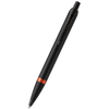 Parker IM Ballpoint Pen - Satin Black - Flame Orange Ring - Pen Boutique Ltd