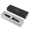 Parker IM Ballpoint Pen - Satin Black - Flame Orange Ring - Pen Boutique Ltd