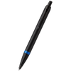 Parker IM Ballpoint Pen - Satin Black - Marine Blue Ring - Pen Boutique Ltd