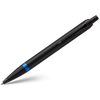 Parker IM Ballpoint Pen - Satin Black - Marine Blue Ring - Pen Boutique Ltd