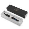 Parker IM Ballpoint Pen - Satin Black - Marine Blue Ring - Pen Boutique Ltd