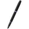 Parker IM Fountain Pen - Satin Black - Amethyst Purple Ring - Pen Boutique Ltd