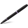 Parker IM Fountain Pen - Satin Black - Amethyst Purple Ring - Pen Boutique Ltd