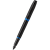Parker IM Fountain Pen - Satin Black - Marine Blue Ring - Pen Boutique Ltd