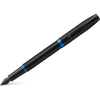 Parker IM Fountain Pen - Satin Black - Marine Blue Ring - Pen Boutique Ltd