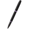 Parker IM Rollerball Pen - Satin Black - Amethyst Purple Ring - Pen Boutique Ltd