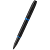 Parker IM Rollerball Pen - Satin Black - Marine Blue Ring - Pen Boutique Ltd