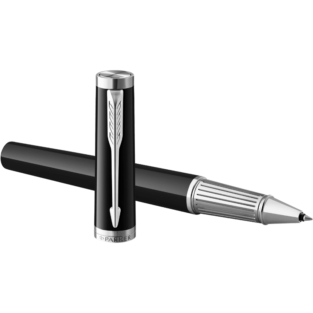 Parker Ingenuity Core Rollerball Pen - Black - Chrome Trim - Pen Boutique Ltd