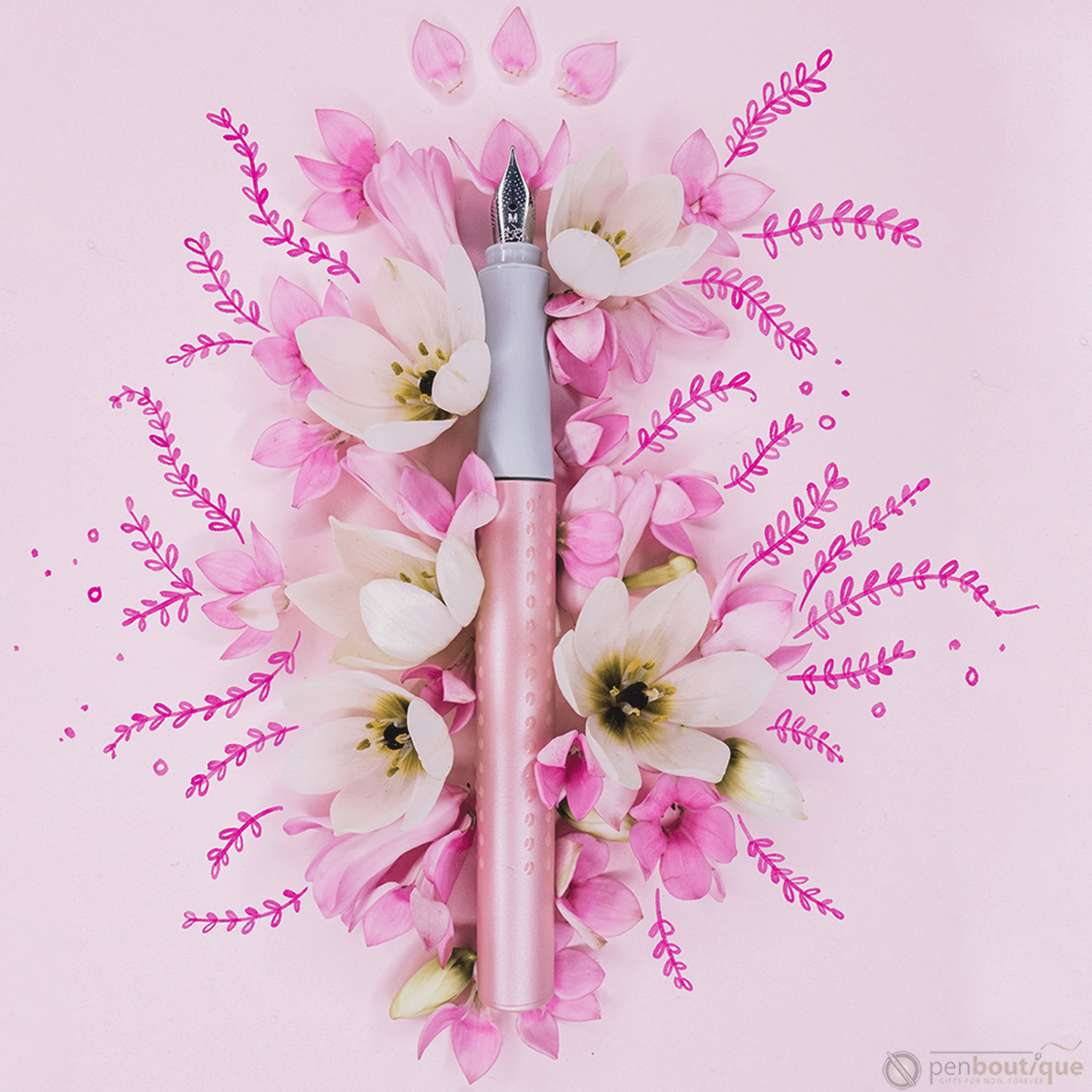 Faber-Castell Grip Fountain Pen - Pearl Rose - Pen Boutique Ltd