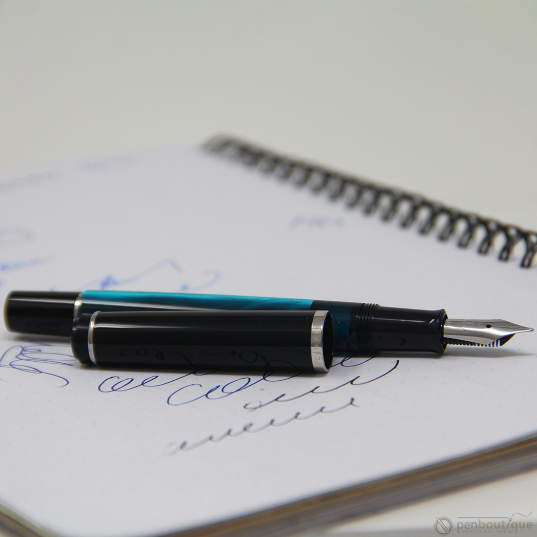 Pelikan Tradition Fountain Pen - M205 Blue Marbled-Pen Boutique Ltd