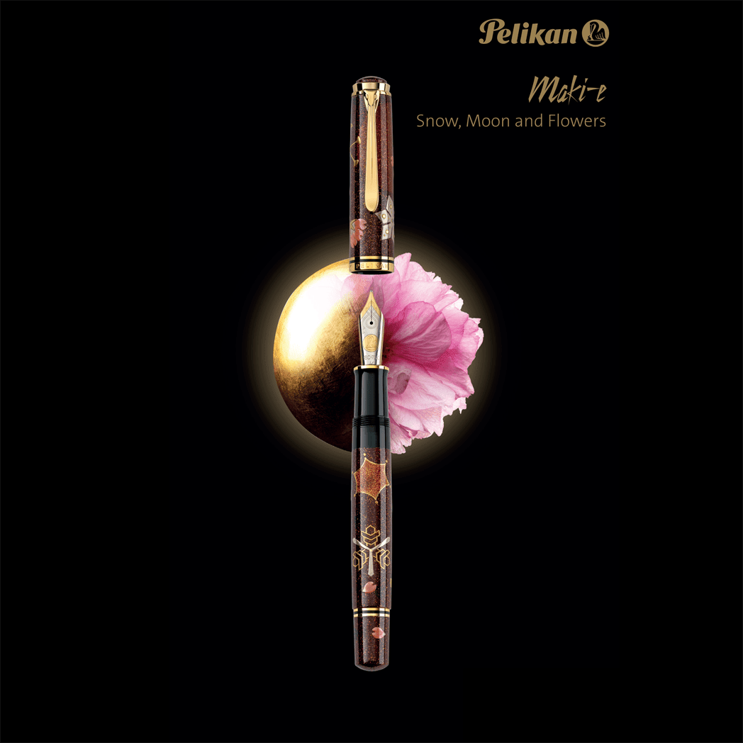 Pelikan Maki - e Fountain Pen - Limited Edition - Snow Moon and Flowers - Pen Boutique Ltd