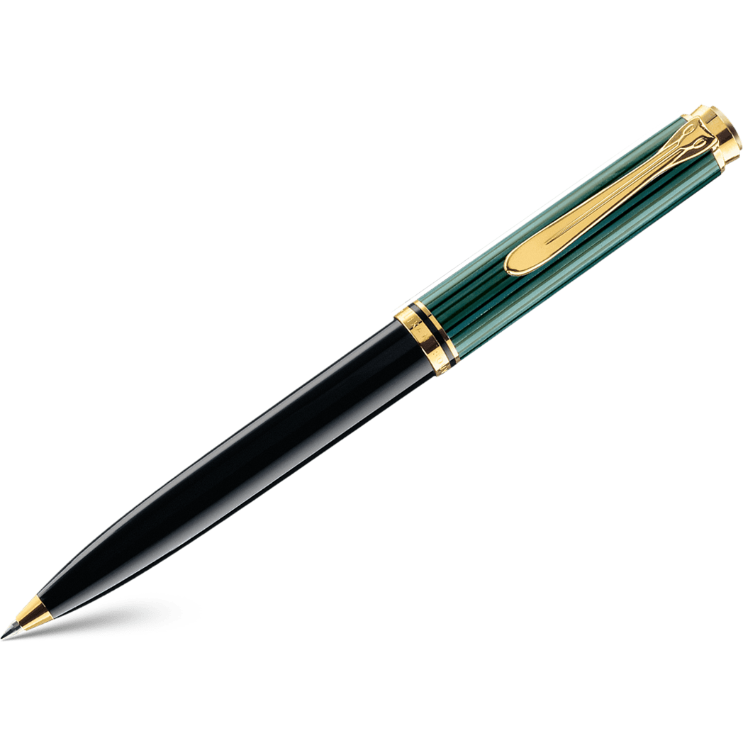 Pelikan Souveran Ballpoint Pen - K600 Black/Green - Pen Boutique Ltd