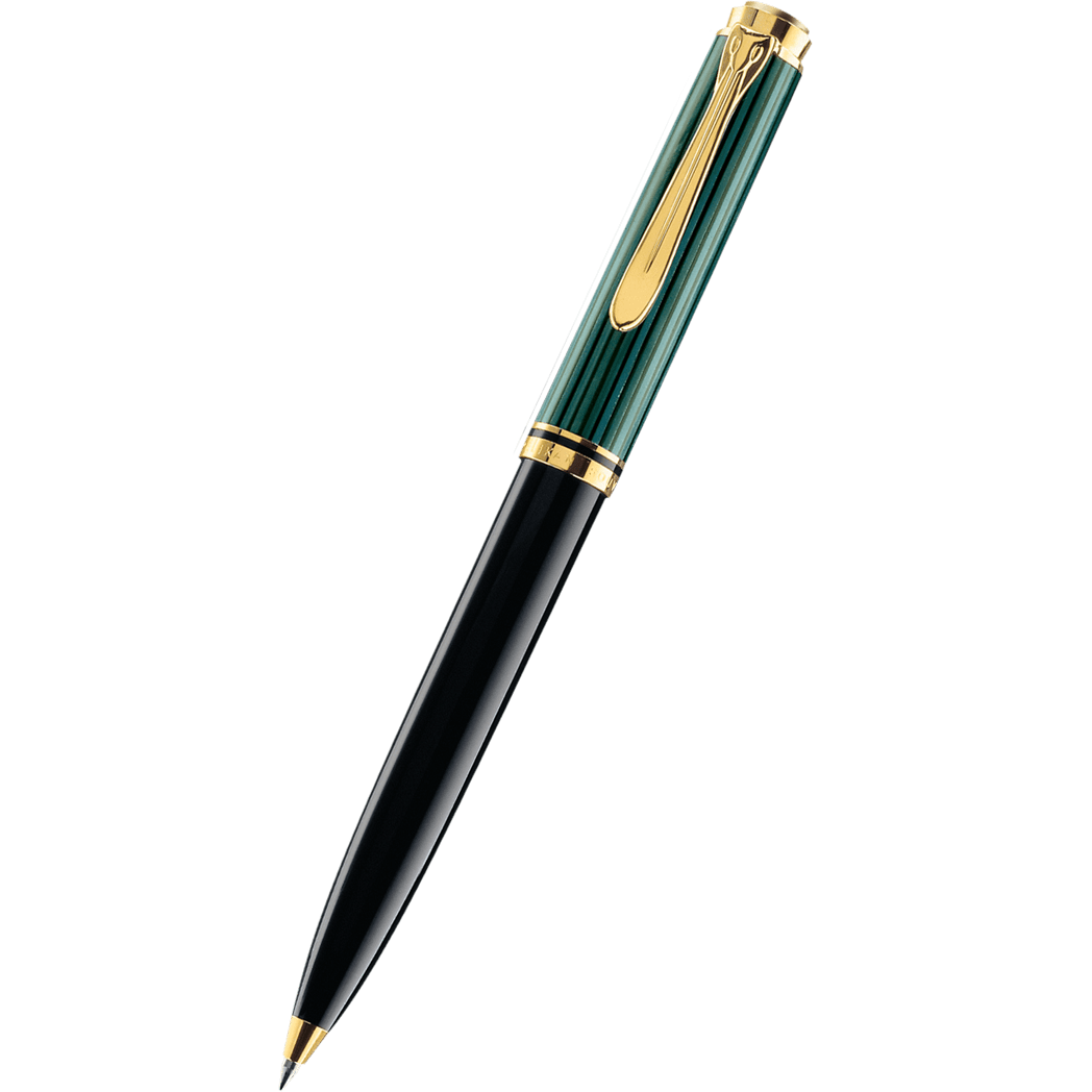 Pelikan Souveran Ballpoint Pen - K600 Black/Green - Pen Boutique Ltd