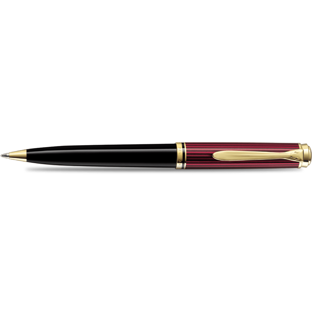 Pelikan Souveran Ballpoint Pen - K800 Black/Red - Pen Boutique Ltd