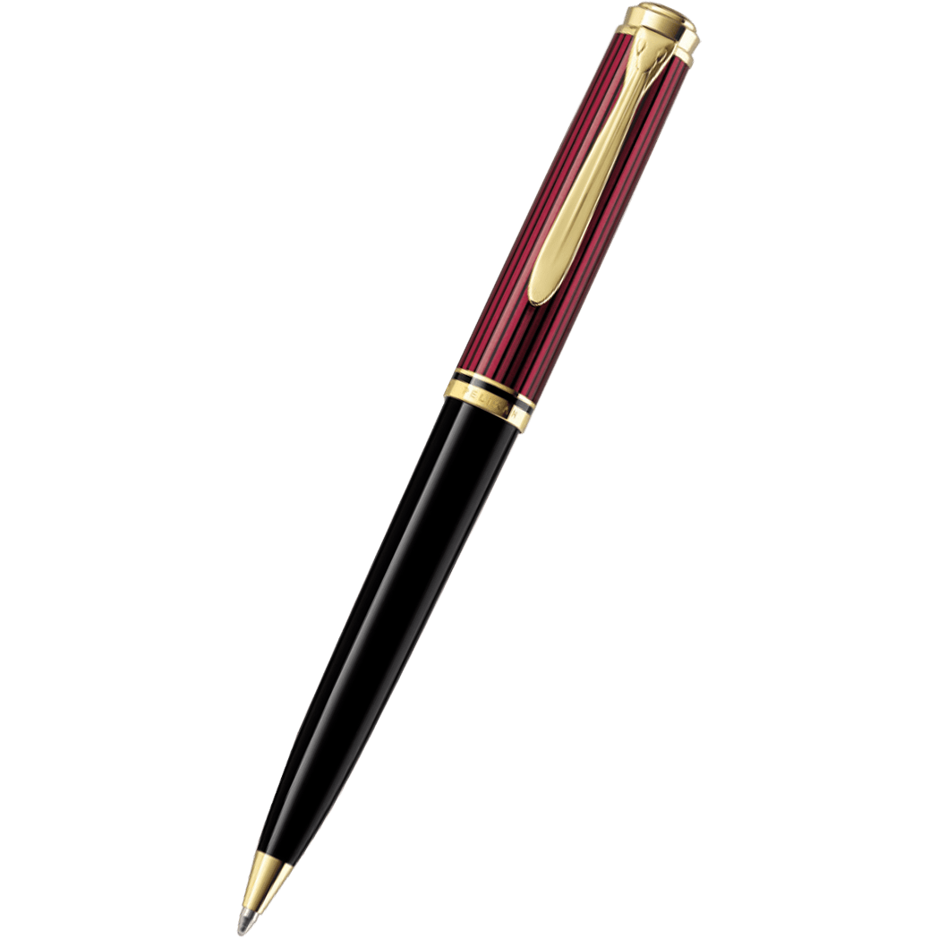 Pelikan Souveran Ballpoint Pen - K800 Black/Red - Pen Boutique Ltd