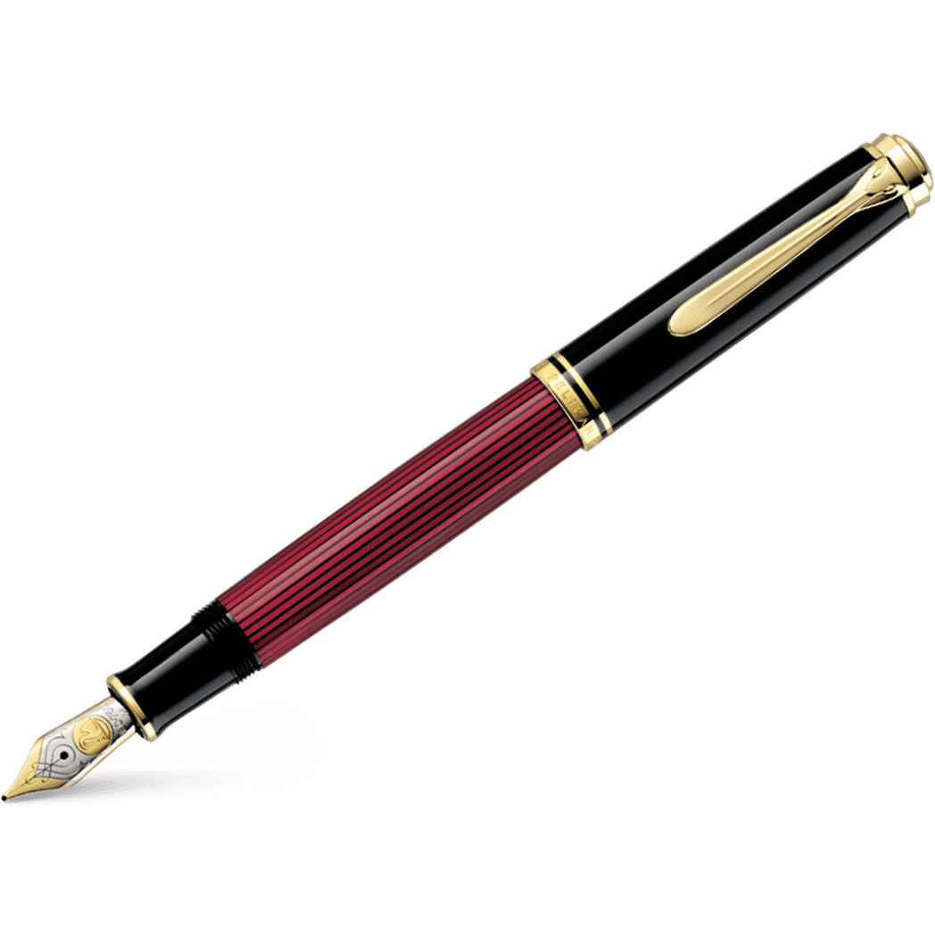 Pelikan Souveran Fountain Pen - M800 Black/Red - Pen Boutique Ltd