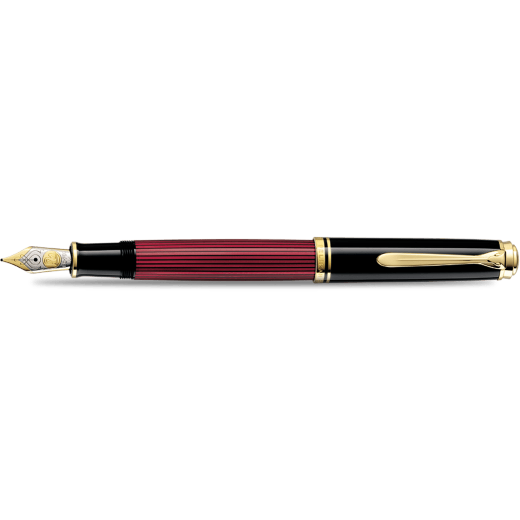 Pelikan Souveran Fountain Pen - M800 Black/Red - Pen Boutique Ltd