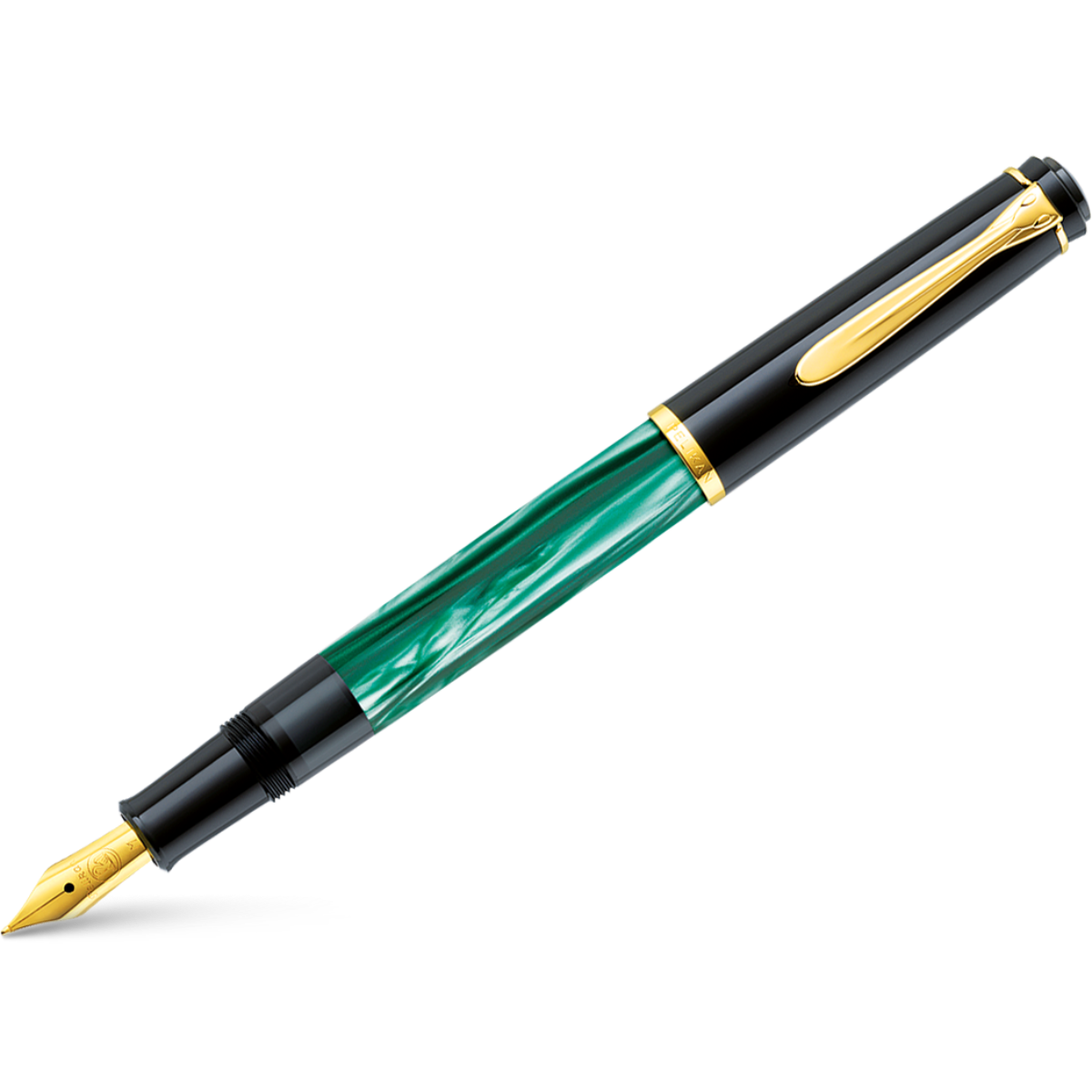 Pelikan Tradition Fountain Pen - M200 Green Marbled-Pen Boutique Ltd