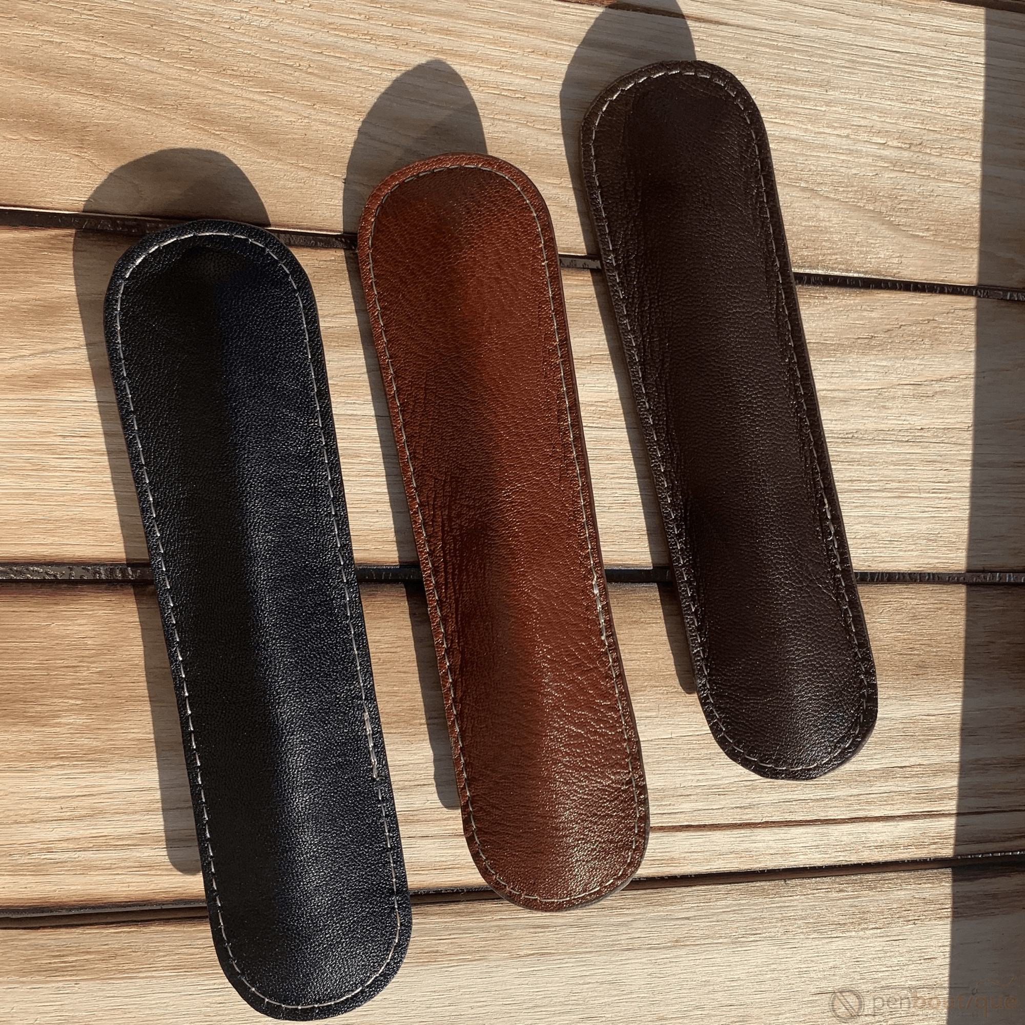 Pen Boutique Yak Leather Single Pen Sleeve - Tan - Pen Boutique Ltd