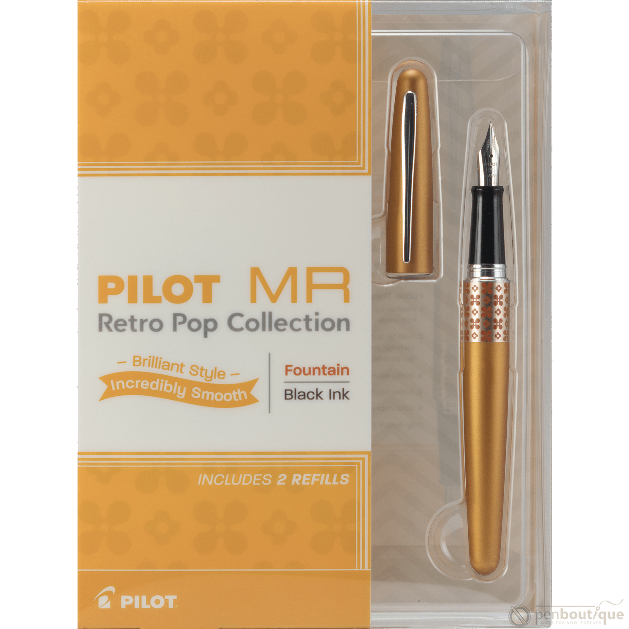 Pilot Fountain Pen - MR Collection - Retro Pop - Orange - Pen Boutique Ltd
