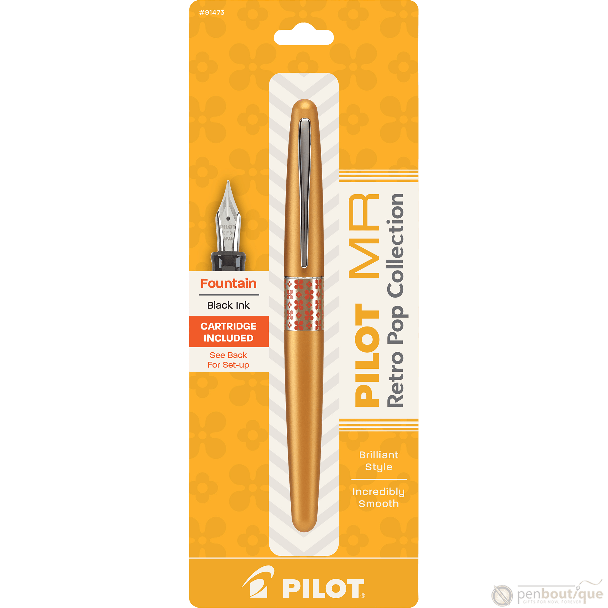 Pilot Fountain Pen - MR Collection - Retro Pop - Orange - Pen Boutique Ltd