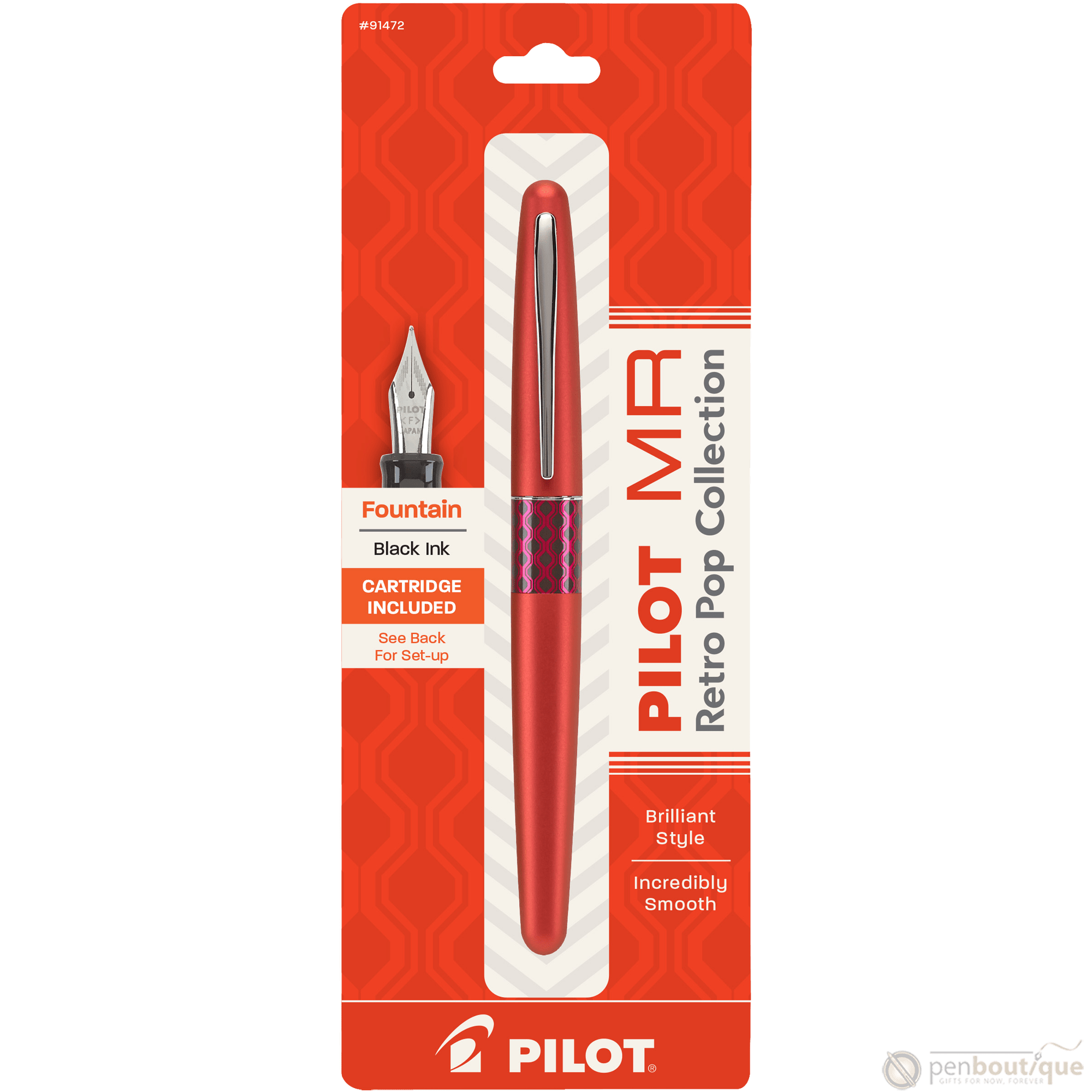 Pilot Fountain Pen - MR Collection - Retro Pop - Red - Pen Boutique Ltd