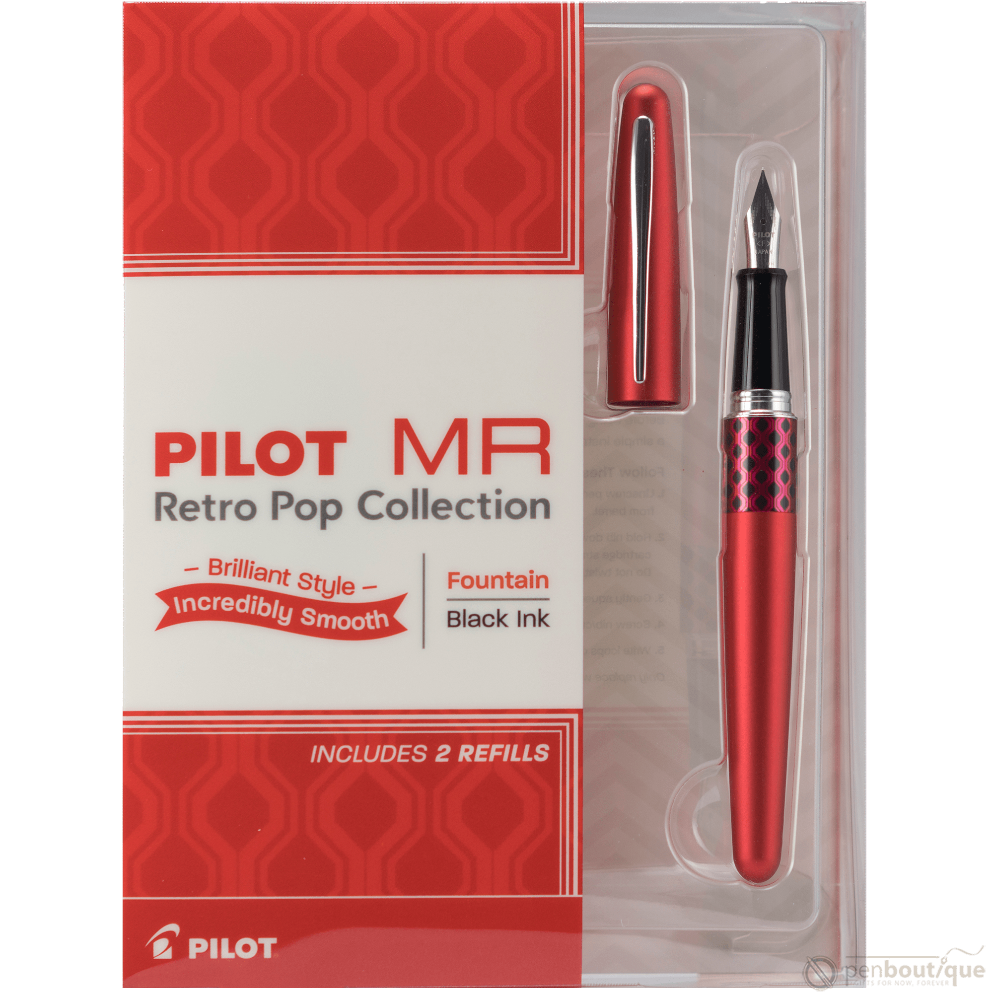 Pilot Fountain Pen - MR Collection - Retro Pop - Red - Pen Boutique Ltd