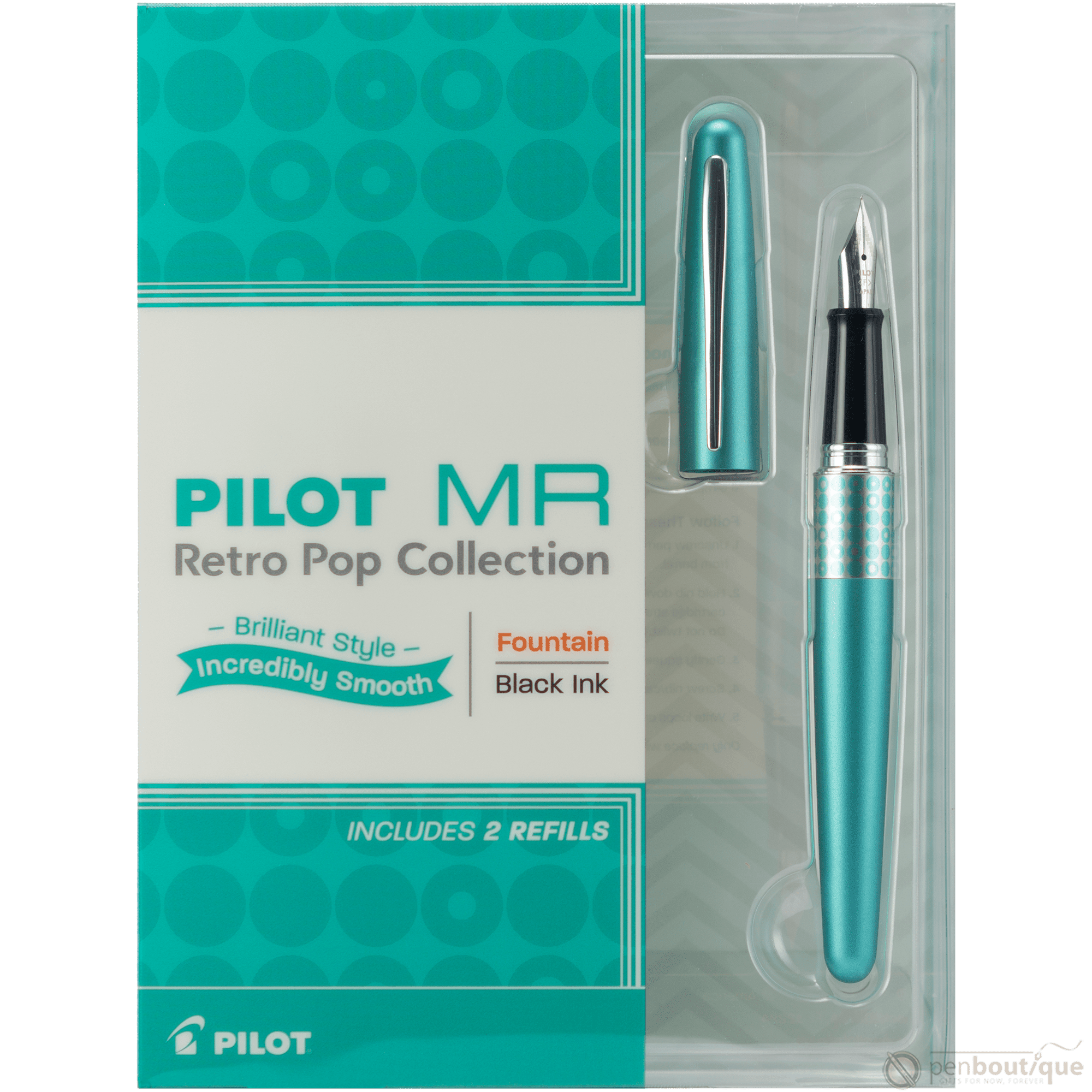 Pilot Fountain Pen - MR Collection - Retro Pop - Turquoise - Pen Boutique Ltd
