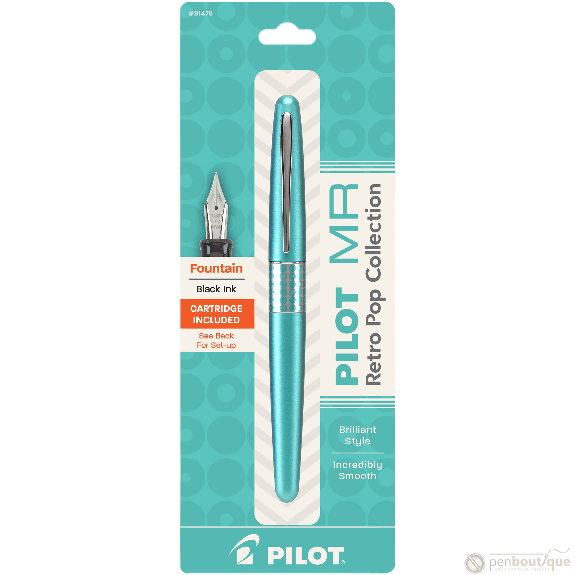 Pilot Fountain Pen - MR Collection - Retro Pop - Turquoise - Pen Boutique Ltd
