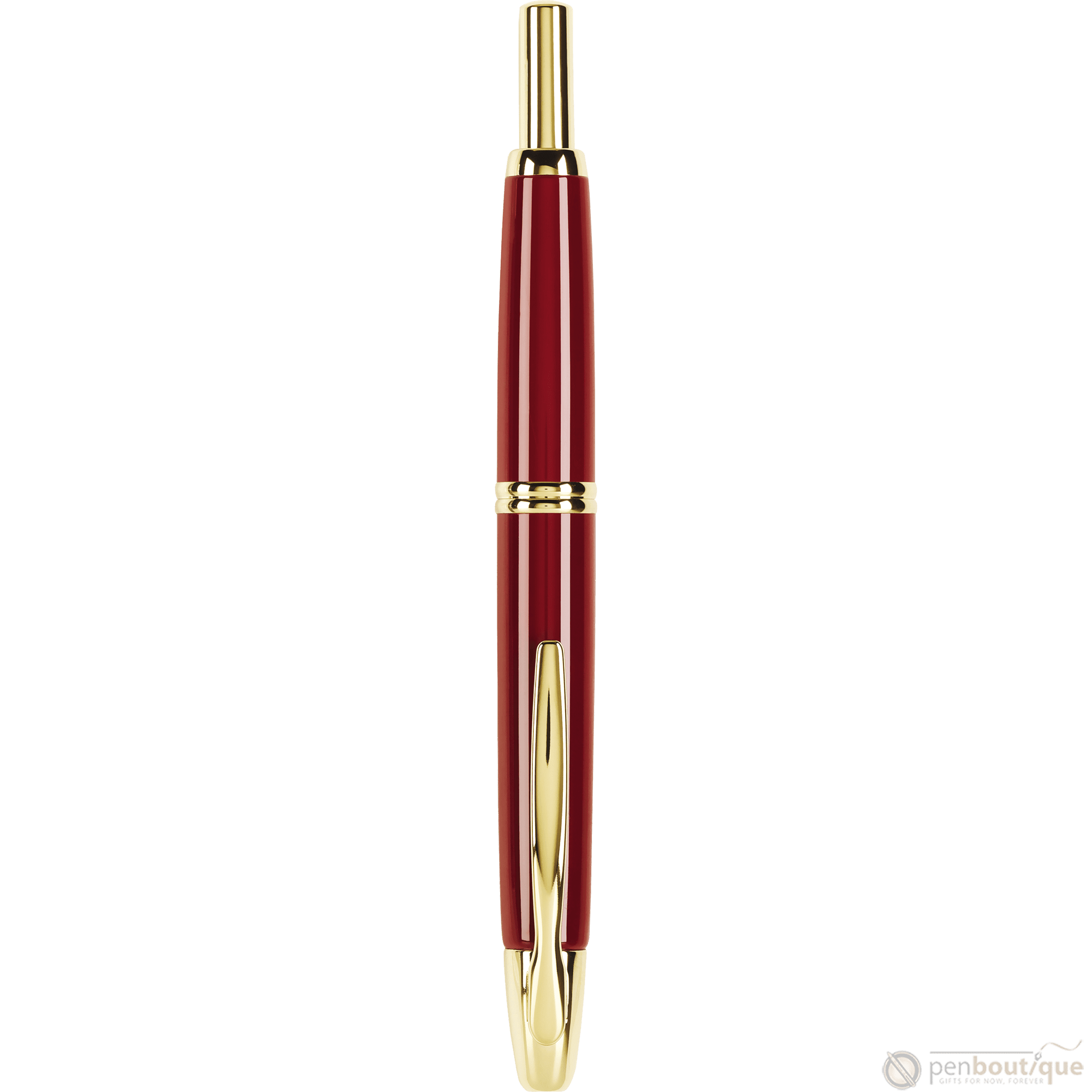 Pilot Vanishing Point Fountain Pen - Red - Gold Trim - Pen Boutique Ltd