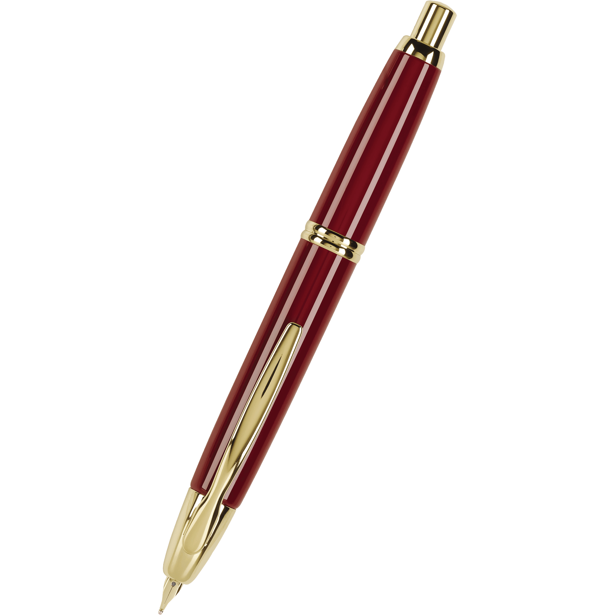Pilot Vanishing Point Fountain Pen - Red - Gold Trim - Pen Boutique Ltd