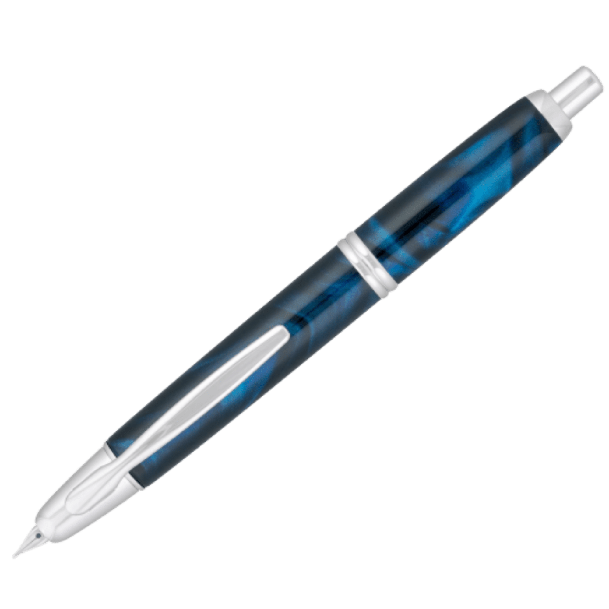 Pilot Vanishing Point SE Fountain Pen - Teal Blue Marble - Pen Boutique Ltd